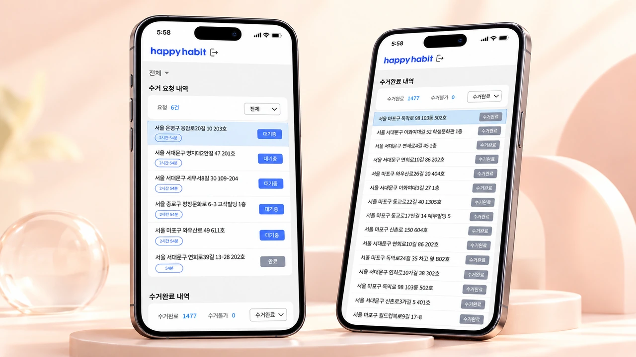 HappyHabit 방문형 다회용기 시스템 프로젝트 이미지 모음